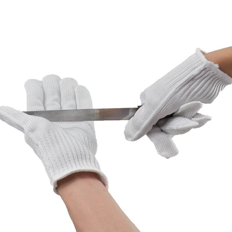 ?   η ƿ ̾  尩  Ƽ  ۾ ȣ 尩  ׷/ White One Pair Stainless Steel Wire Safety Gloves Butcher Anti-cutting Work Protective Glov
